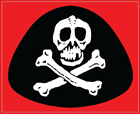 Red Shadows Skull Sticker
